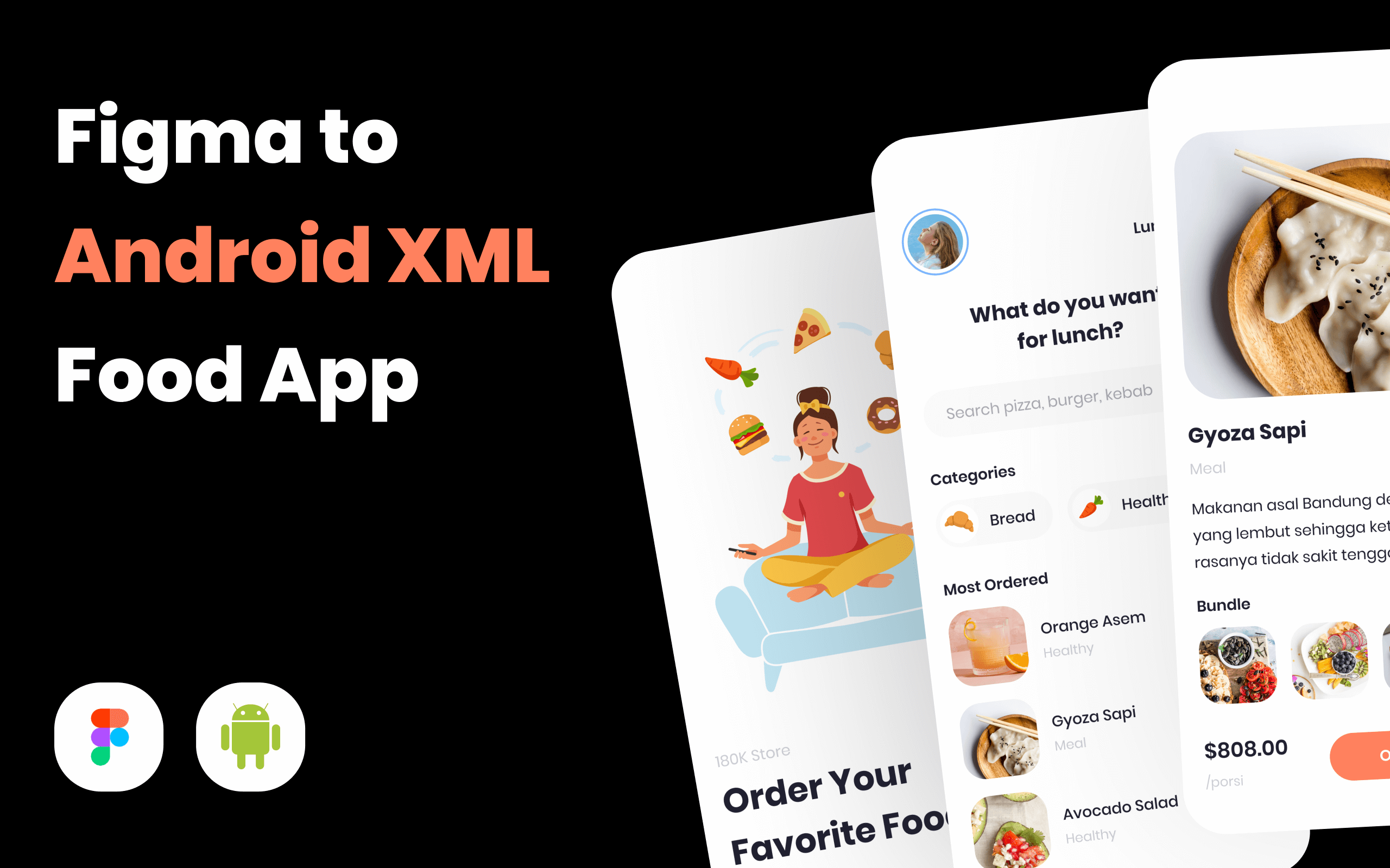 Kelas Android App Development: Figma to Android XML Food App di BuildWithAngga